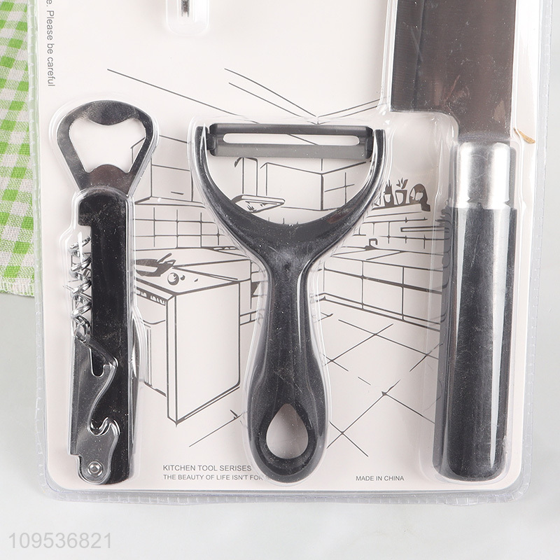 Bottle Opener Vegetable Peeler Kitchen Knife Set