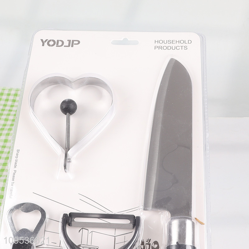Bottle Opener Vegetable Peeler Kitchen Knife Set