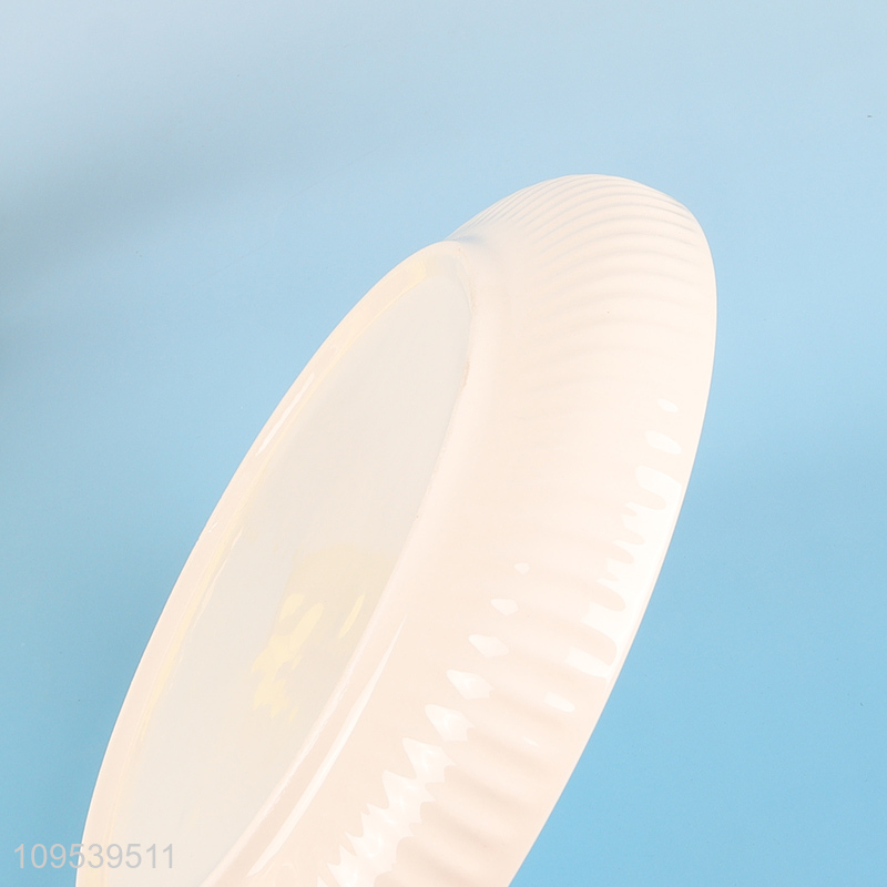 New arrival  round white ceramic tableware plate