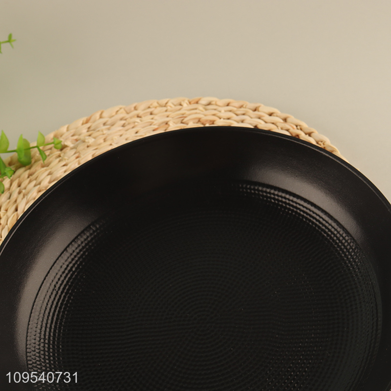 Low price black round kitchen cooking frying pan
