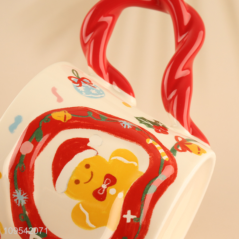 Hot selling christmas series ceramic water cup water mug