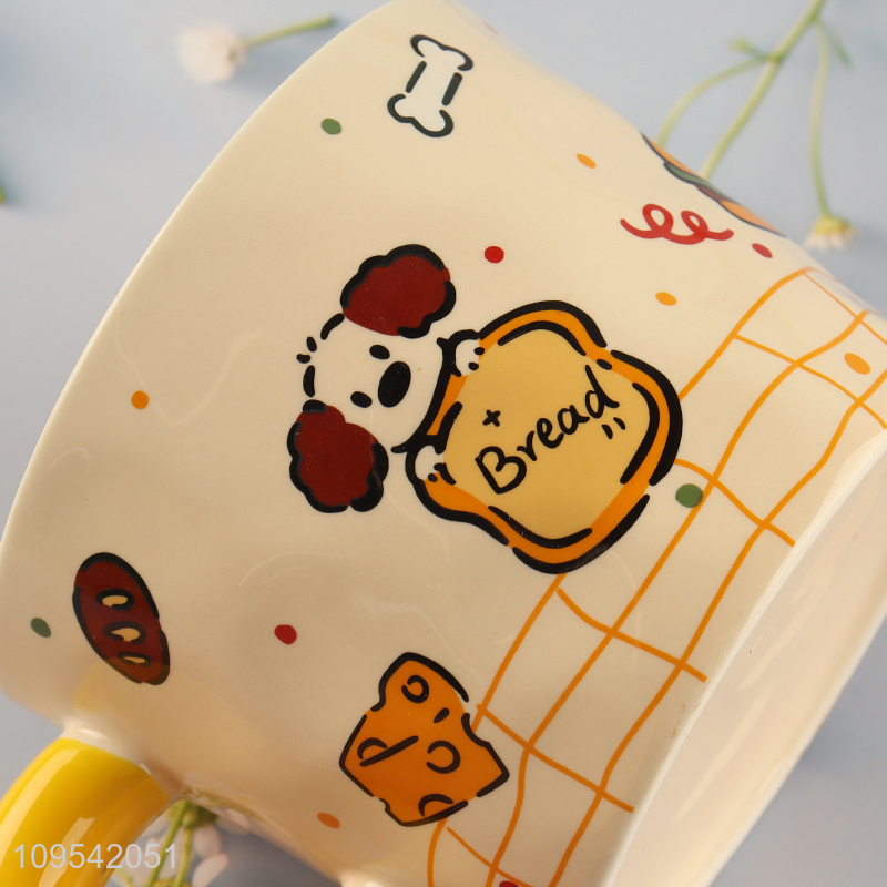 Hot sale ceramic water cup with lid