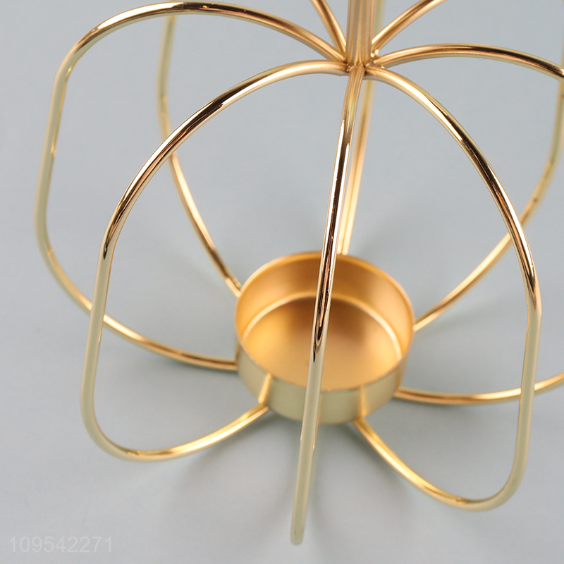 China supplier golden metal candle holder for sale