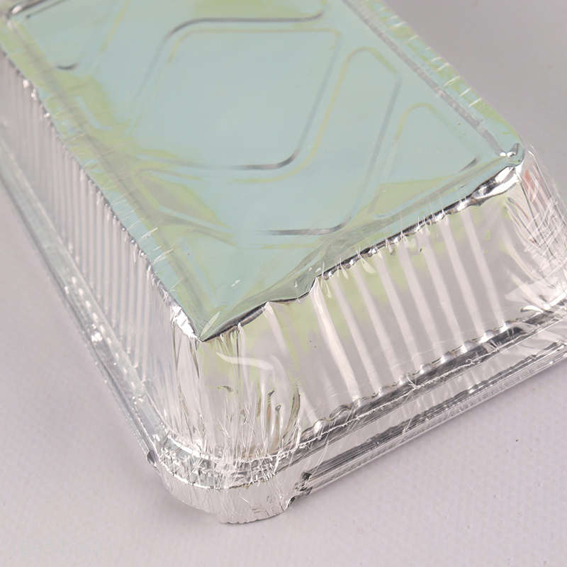 Good quality disposable aluminum foil container with lid