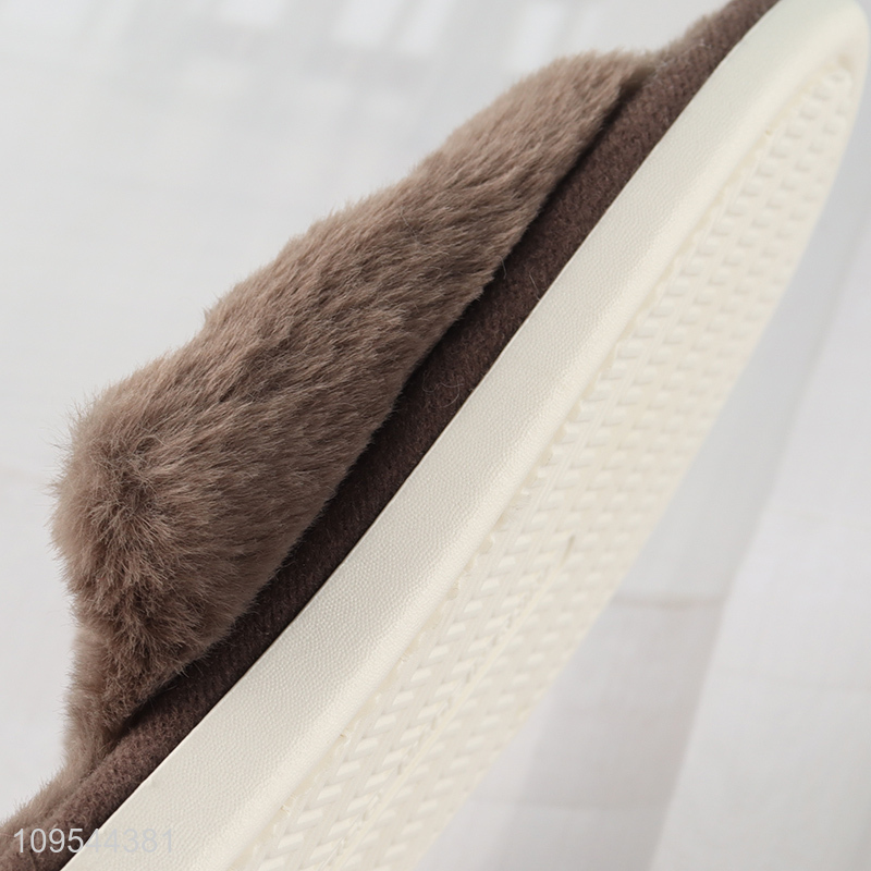 Top quality plush women slippers for winter