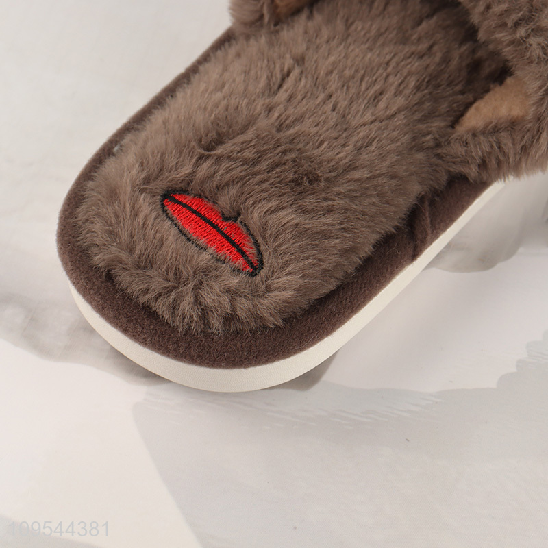 Top quality plush women slippers for winter