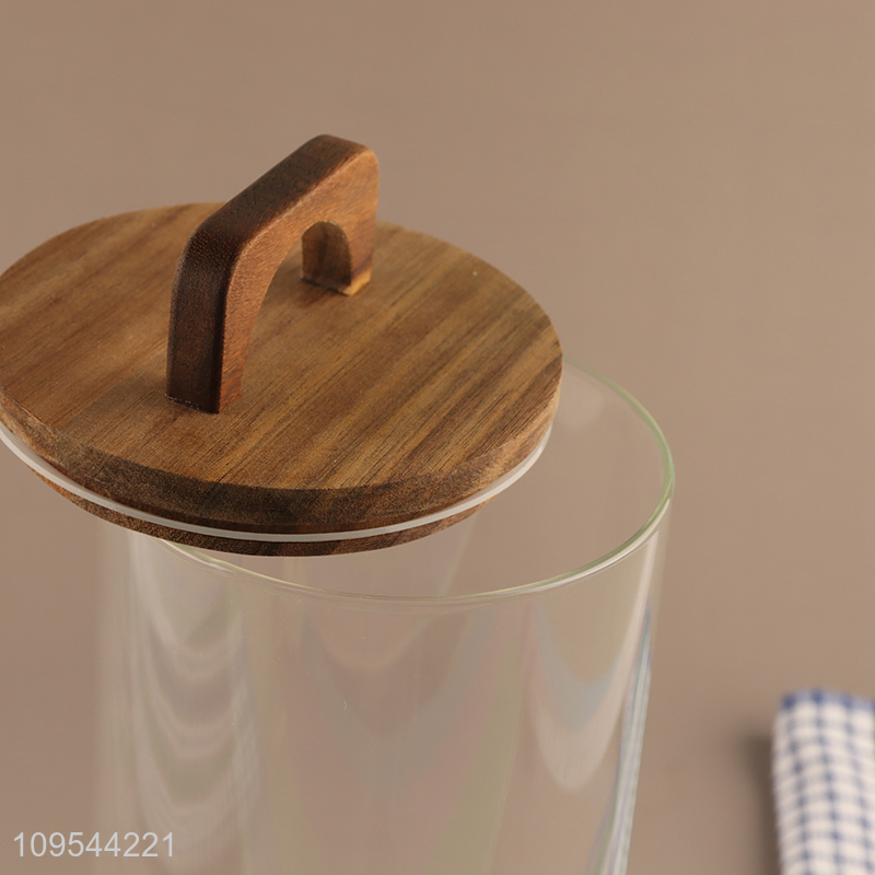 Hot sale glass storage jar with lid