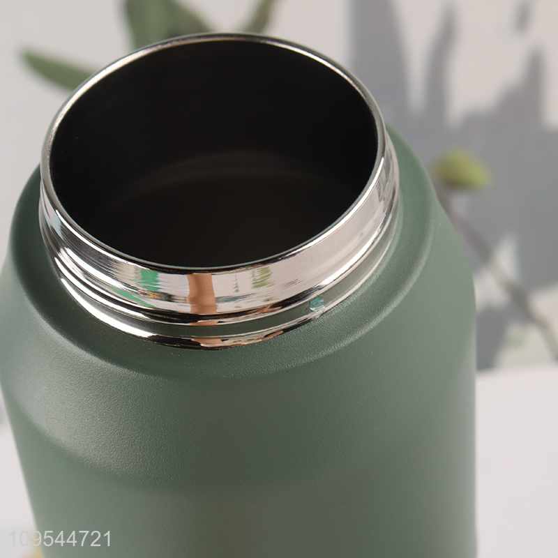 Fashion 750Ml Flip Top Stainless Steel Sports Insulated Bottle With Handle