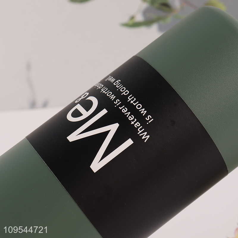 Fashion 750Ml Flip Top Stainless Steel Sports Insulated Bottle With Handle