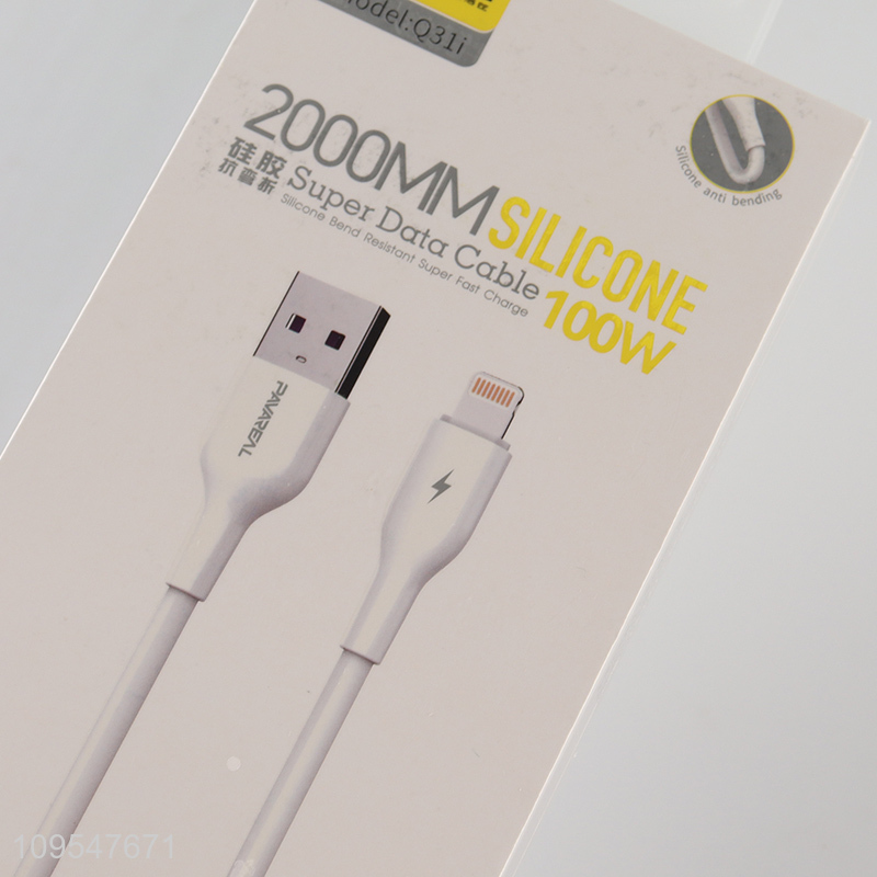 Factory supply 100w silicone fast charging data cable