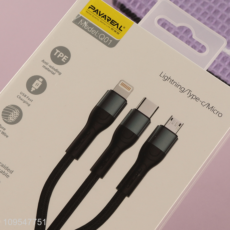 New style nylon braided fast charging data cable