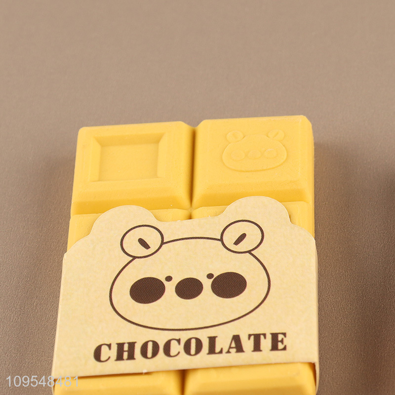China products chocolate shape cartoon stationery eraser